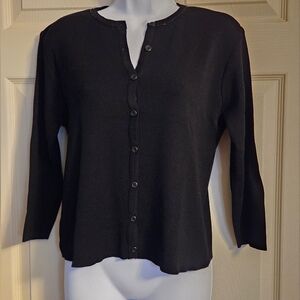BCBG Black Knit Cardigan Large